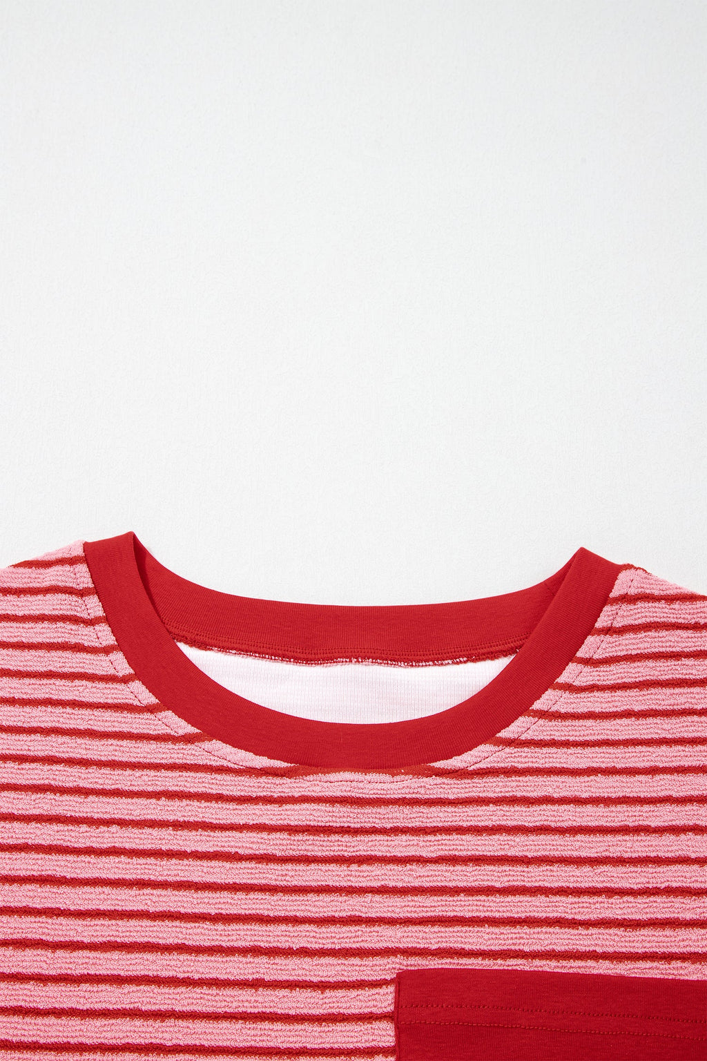 Women's Striped Crew Neck Tee and Drawstring Pants Loungewear Set