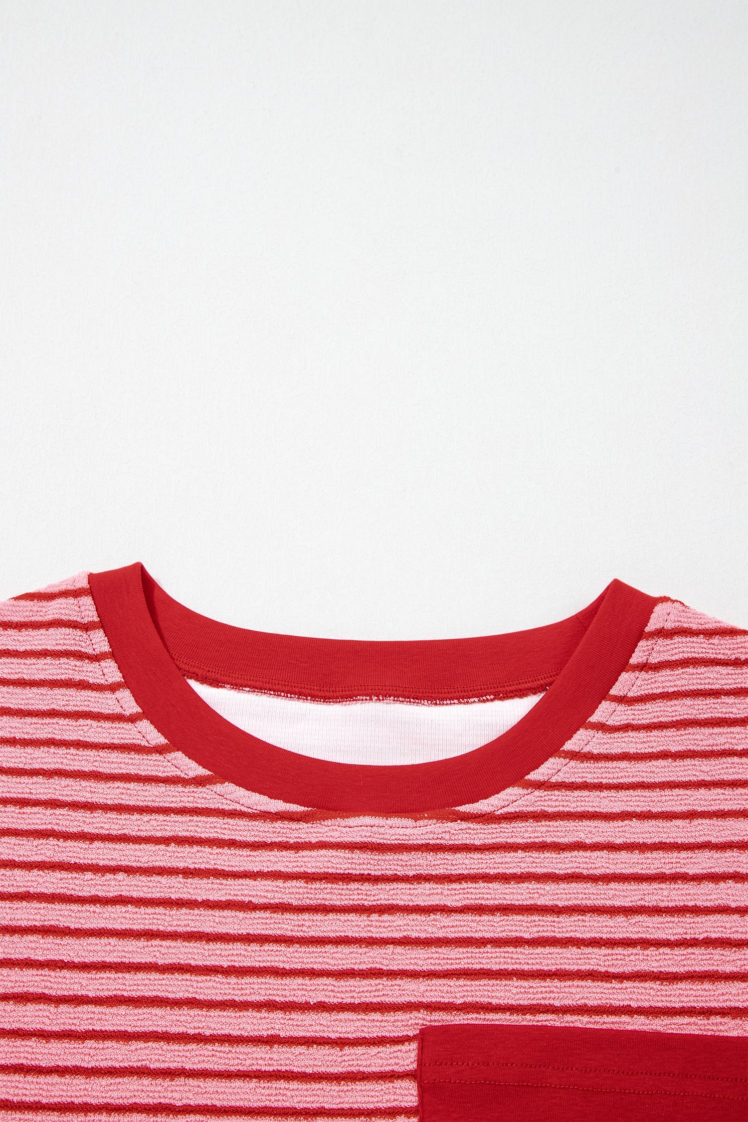 Women's Striped Crew Neck Tee and Drawstring Pants Loungewear Set