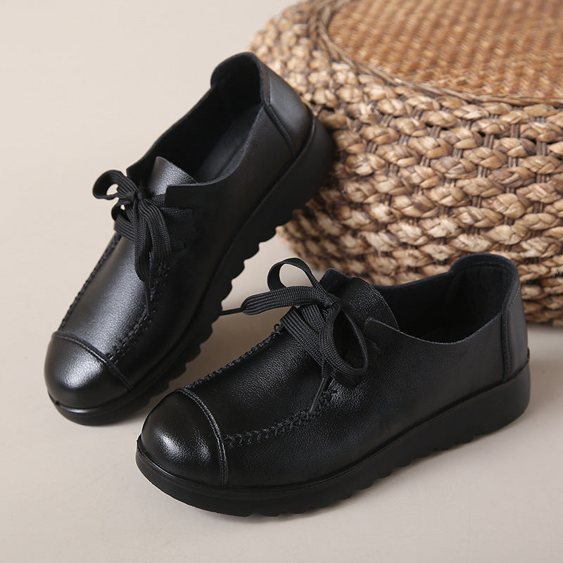 Women’s Black Flat Work Shoes – Soft Sole Anti-Slip Flats