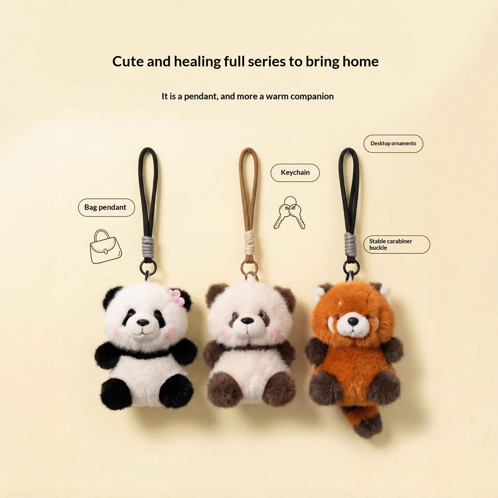 Kawaii Panda Plush Toy Pendant - Scented Bag Charm & Keychain