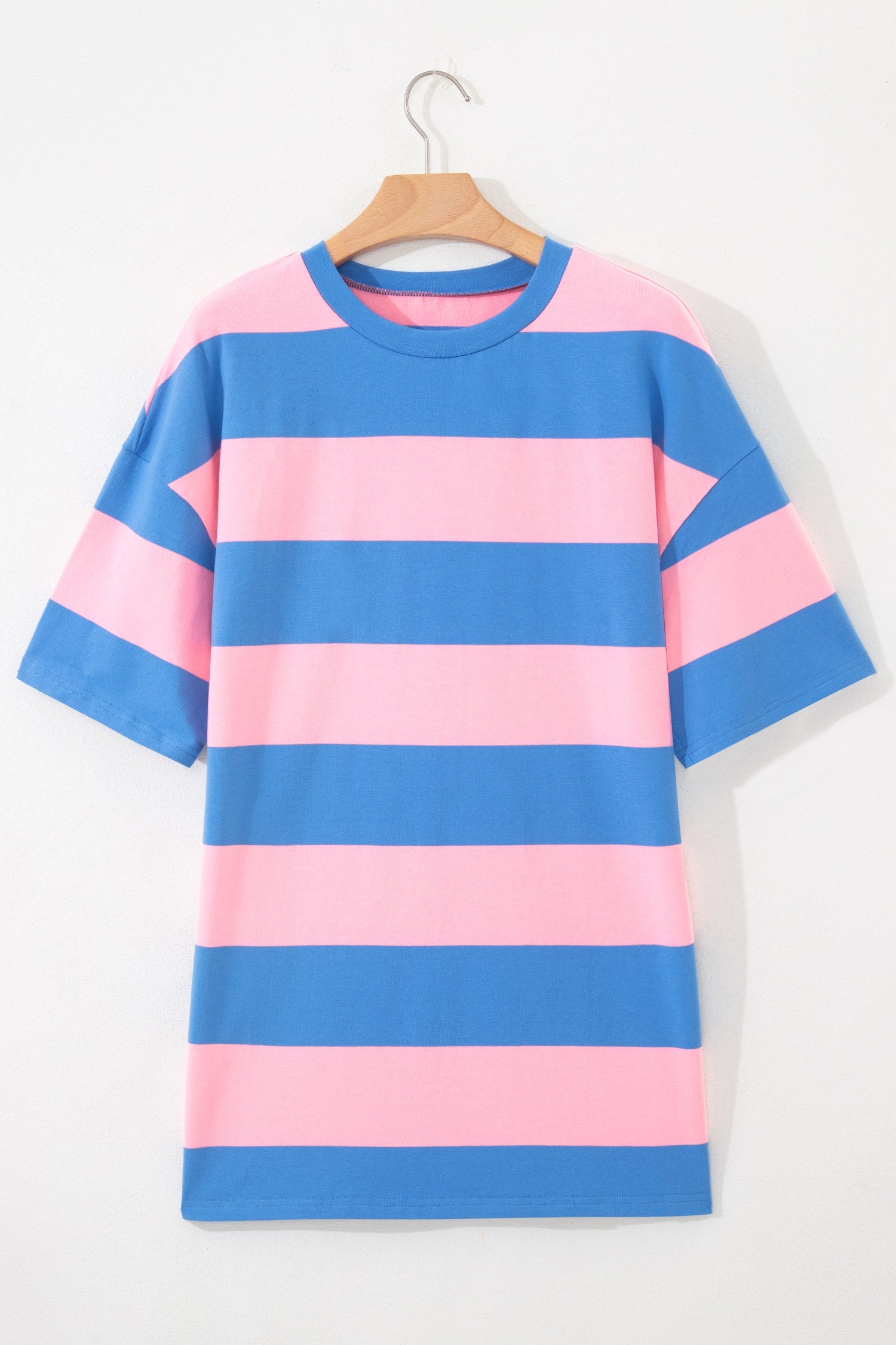 Stripe Colorblock Oversize Tunic Tee for Women