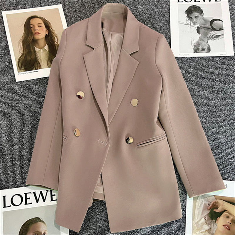 Women's Fitted Sleeveless Blazer Vest with Metallic Button Detail