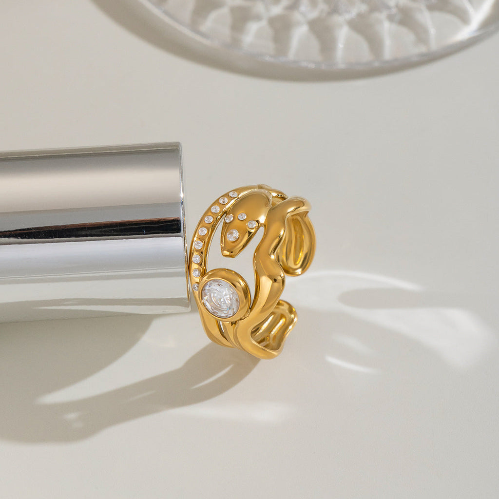 Simple And Versatile Alien Multi-layer Open Ring