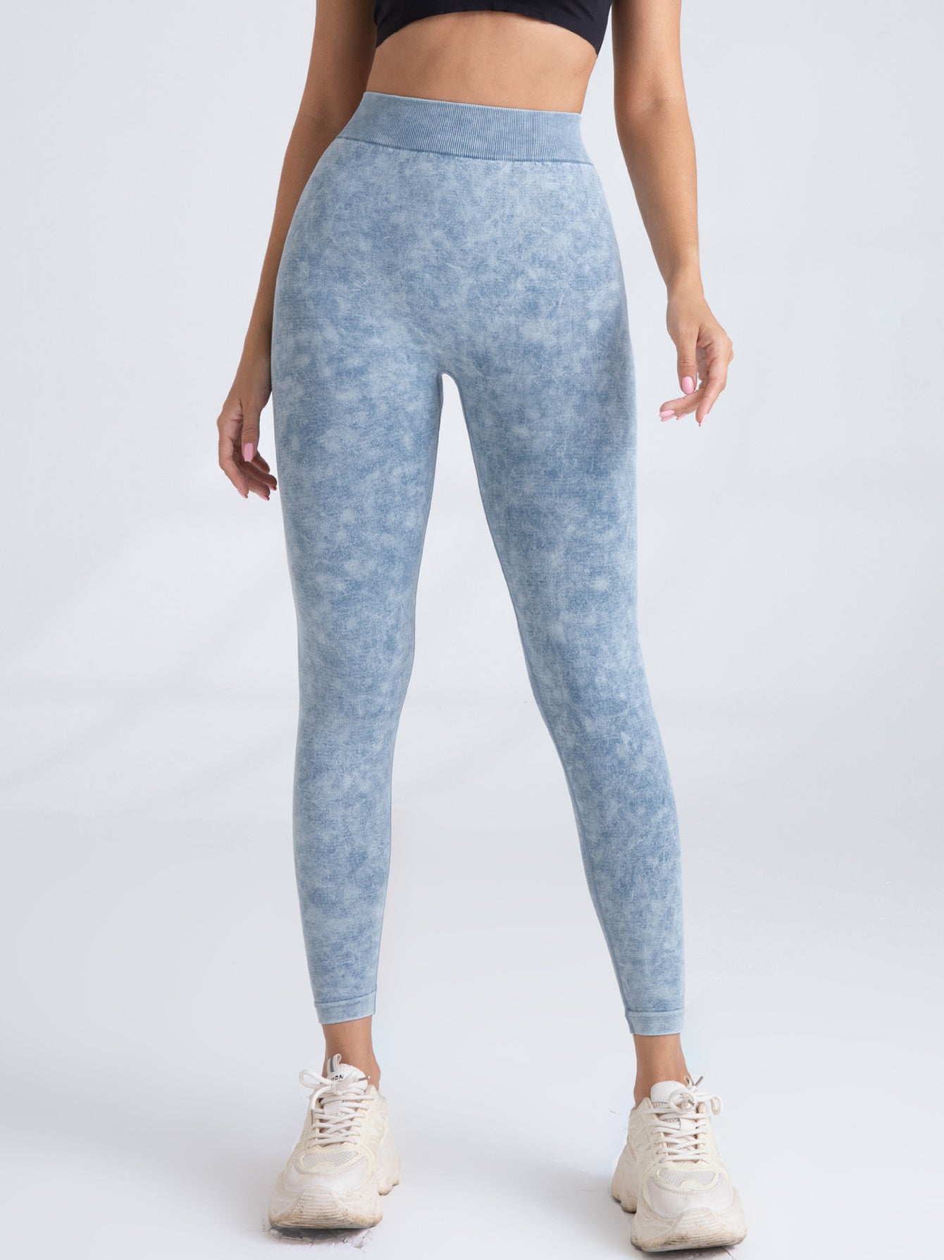 V-Back Scrunch Butt Seamless Yoga Leggings High-Waist Tights