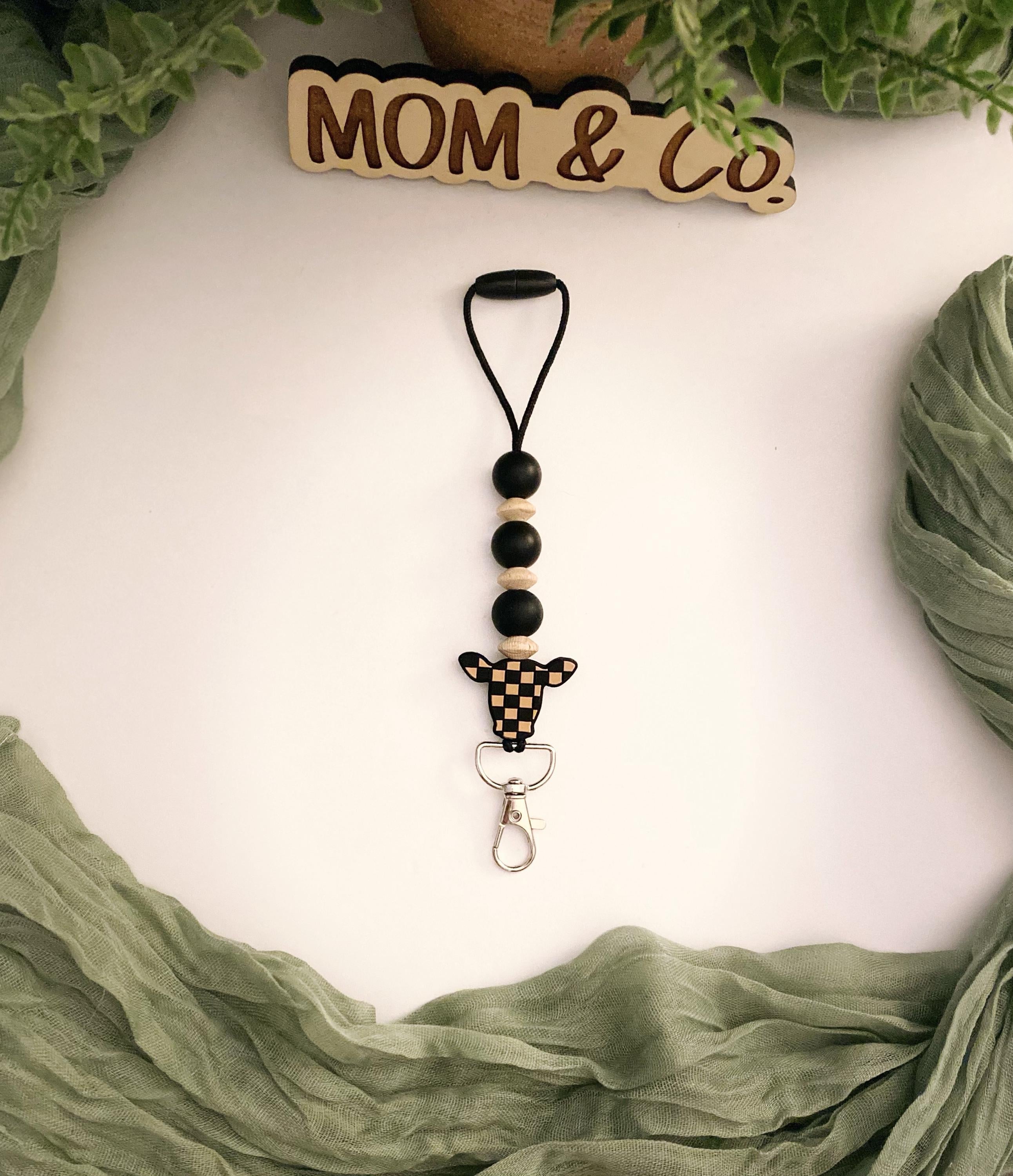 Checkered Bull Freshie Hanger