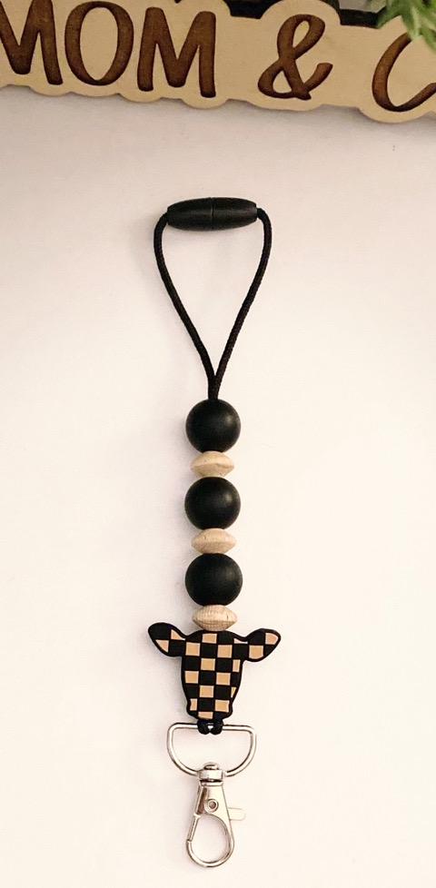 Checkered Bull Freshie Hanger