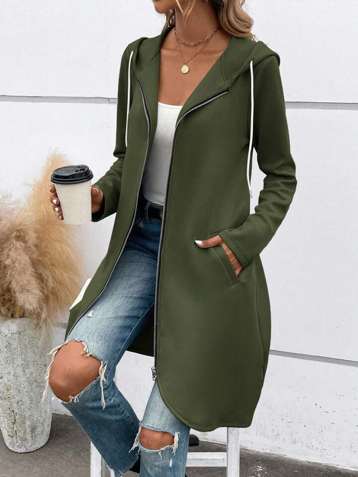 Women's Velvet-Lined Zip Hoodie Sweatshirt