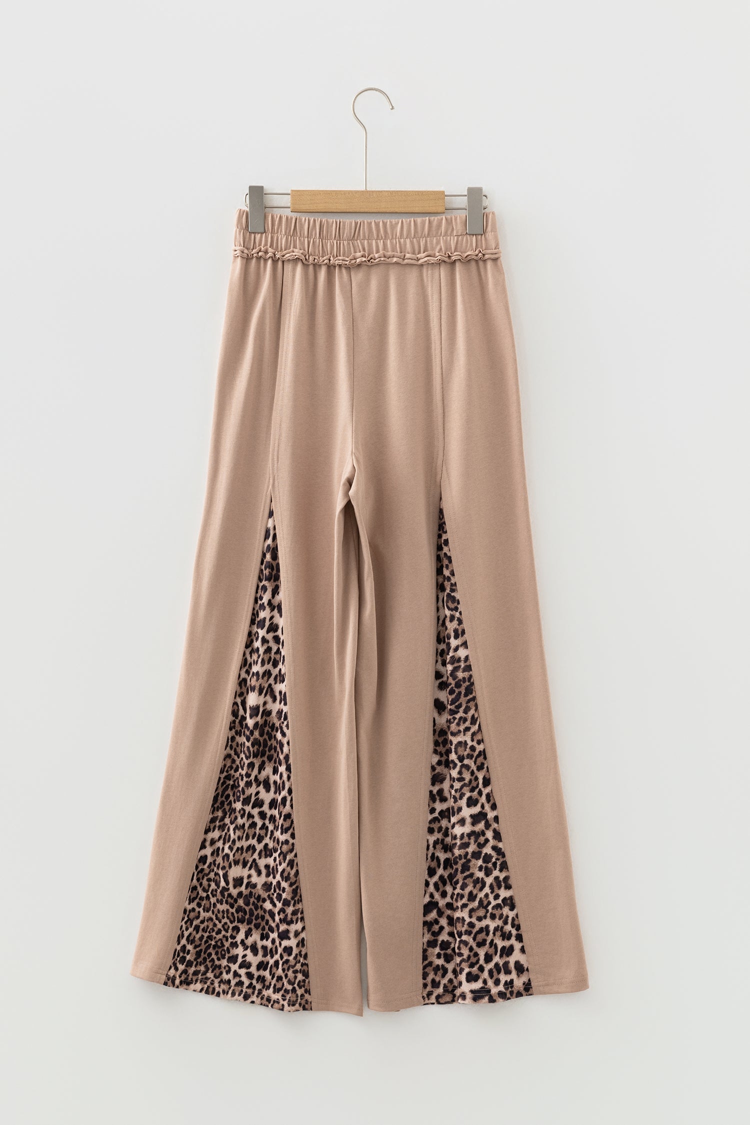 Leopard Patchwork Mineral Wash Wide Leg Pants