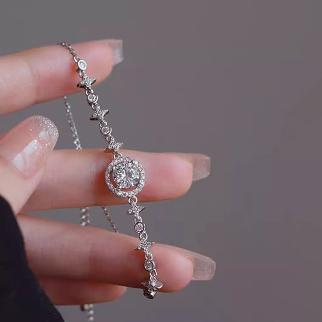 1 Carat Moissanite 925 Sterling Silver Bracelet