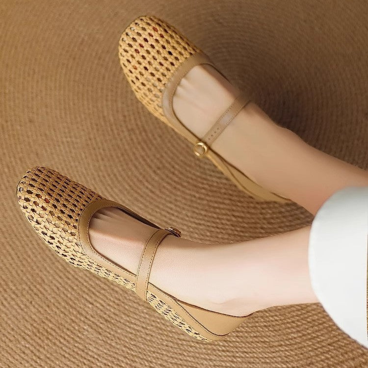 Women's French Minimalist Flat Mary Jane Shoes