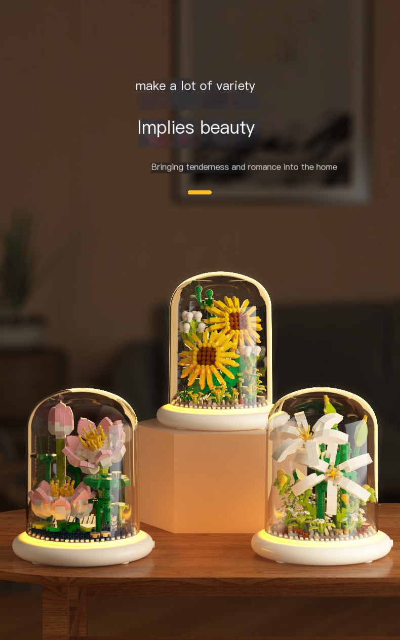 Eternal Flower Bouquet Sunflower Building Block Set