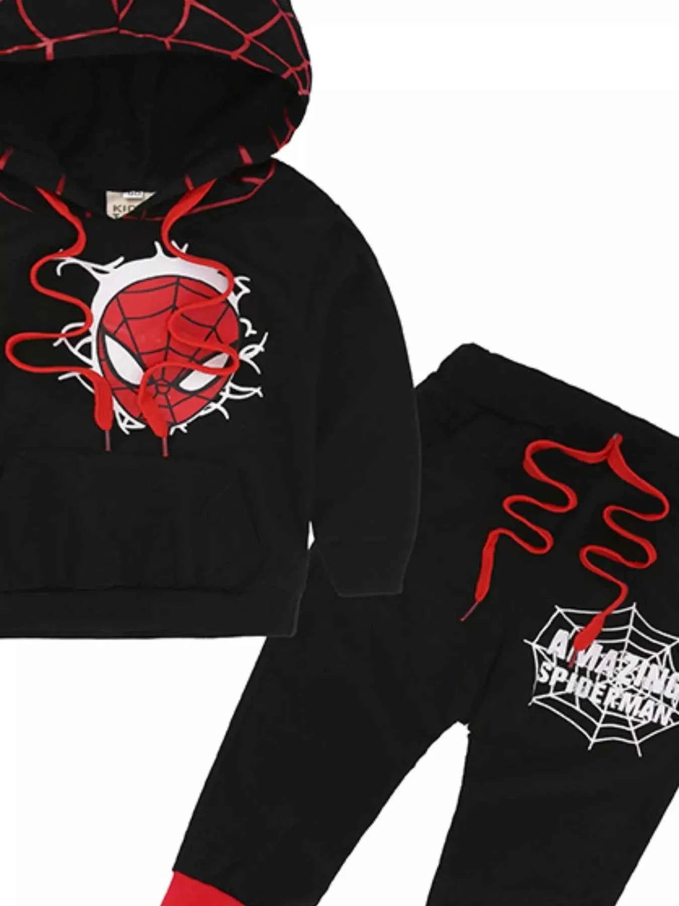 Children's Spiderman Graphic Hoodie and Pants Set