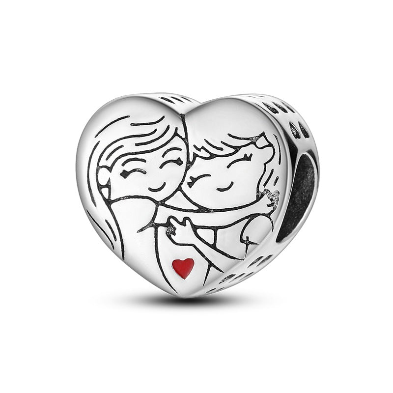 Sisterhood Friendship Heart Pendant Necklace, Silverplated Charm