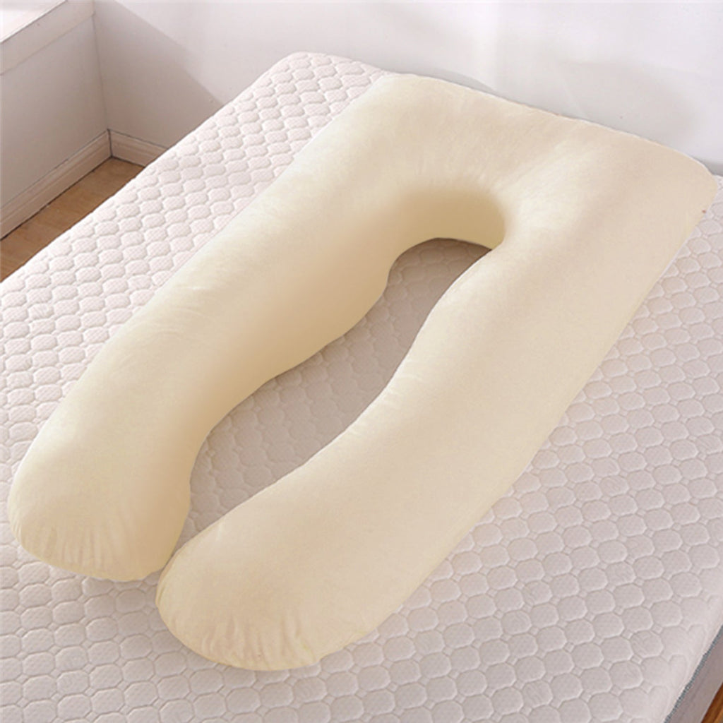 U-Shaped Maternity Pregnancy Pillow with Cooling Ice Silk Cover