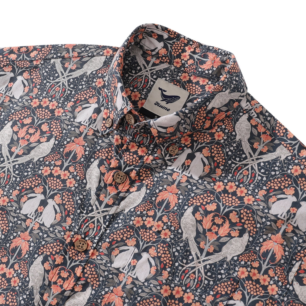 Men's Enchanted Woodland Cotton Hawaiian Shirt Short Sleeve Aloha