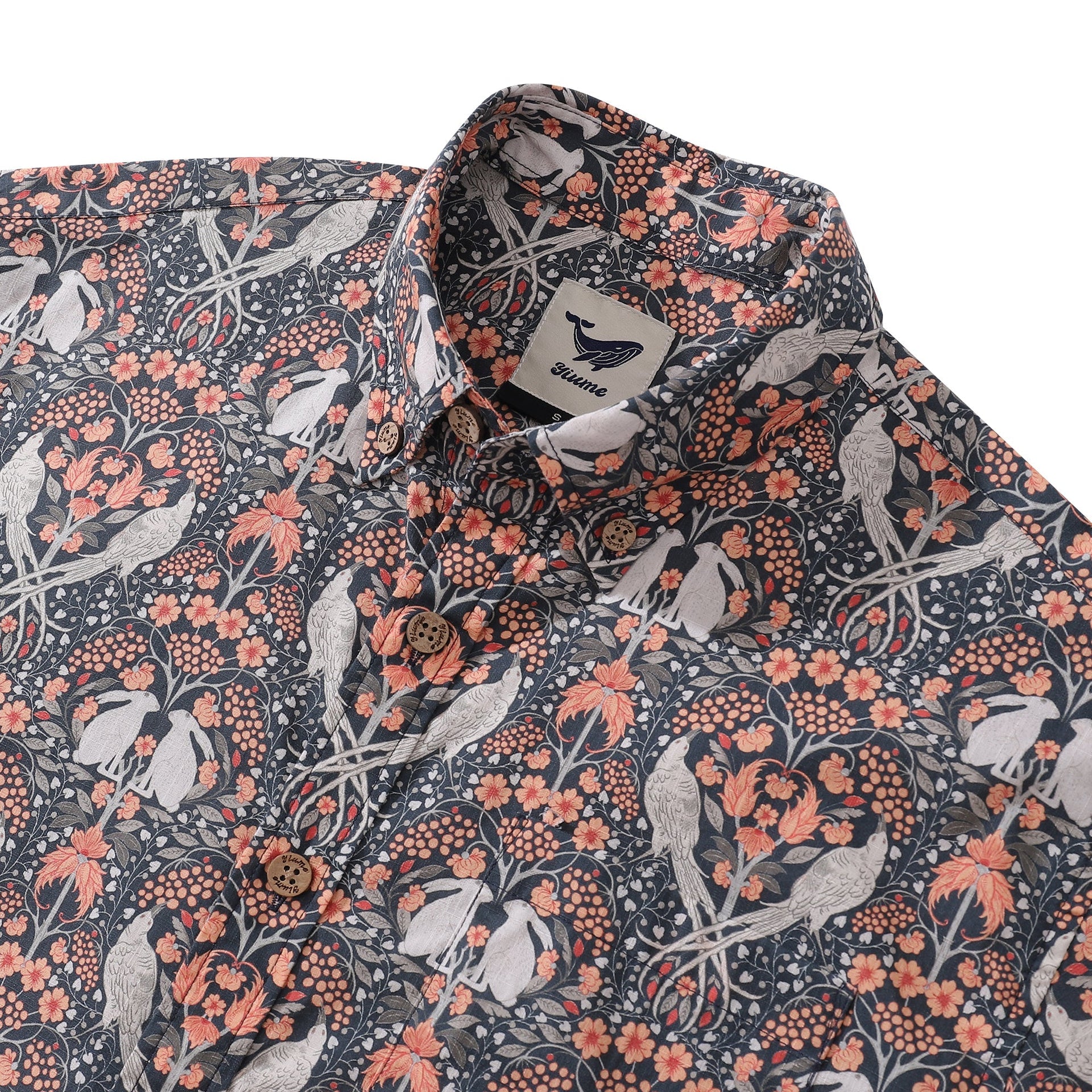 Men's Enchanted Woodland Cotton Hawaiian Shirt Short Sleeve Aloha