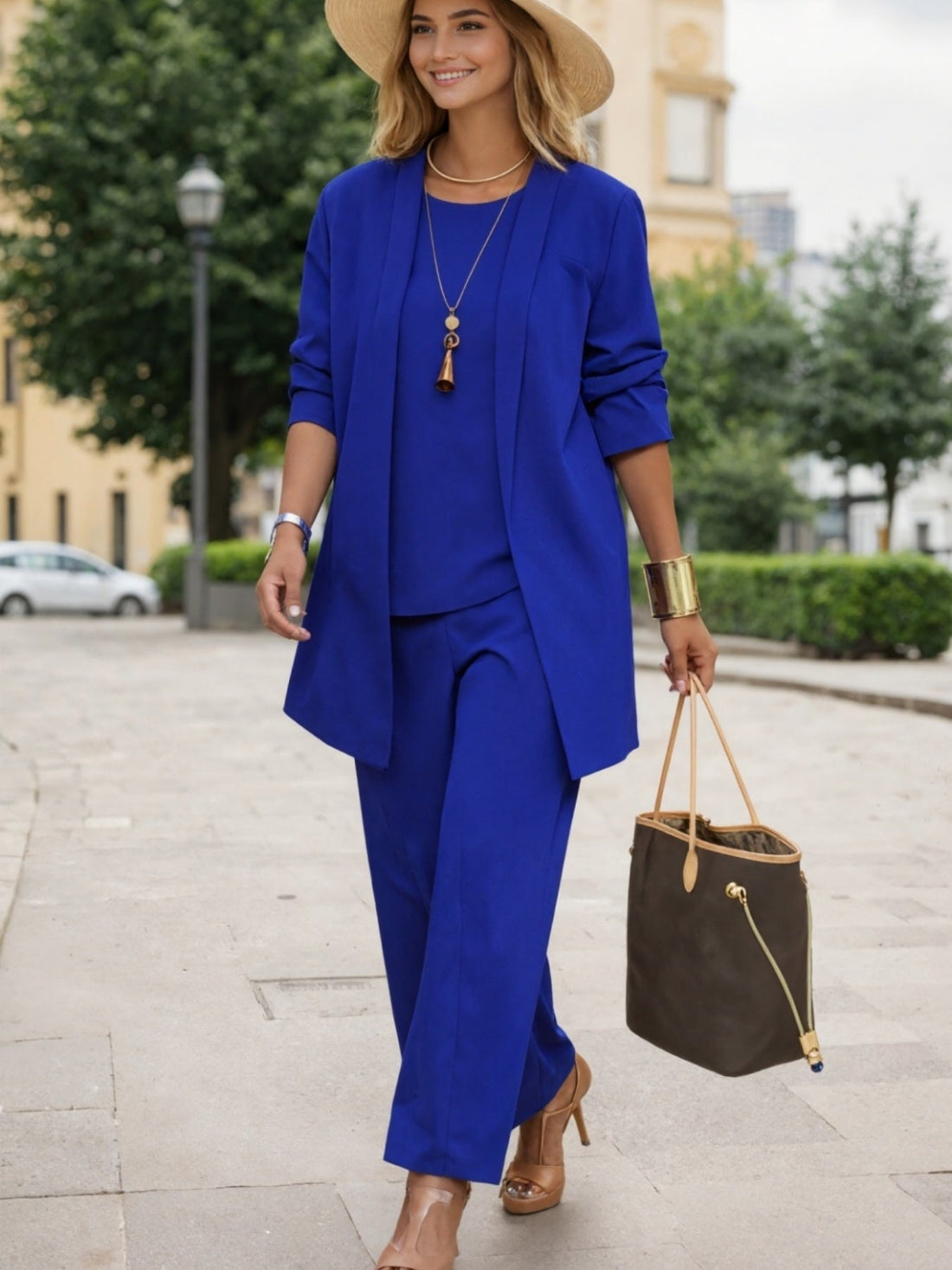 Women's 3-Piece Loose Outfit Set in Red - Image 4