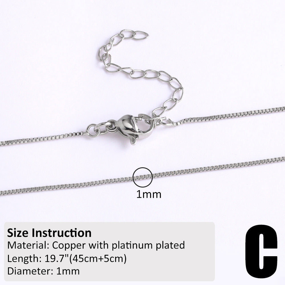 18k Gold Plated Minimalist Hip-Hop Chain Necklace for DIY Styling