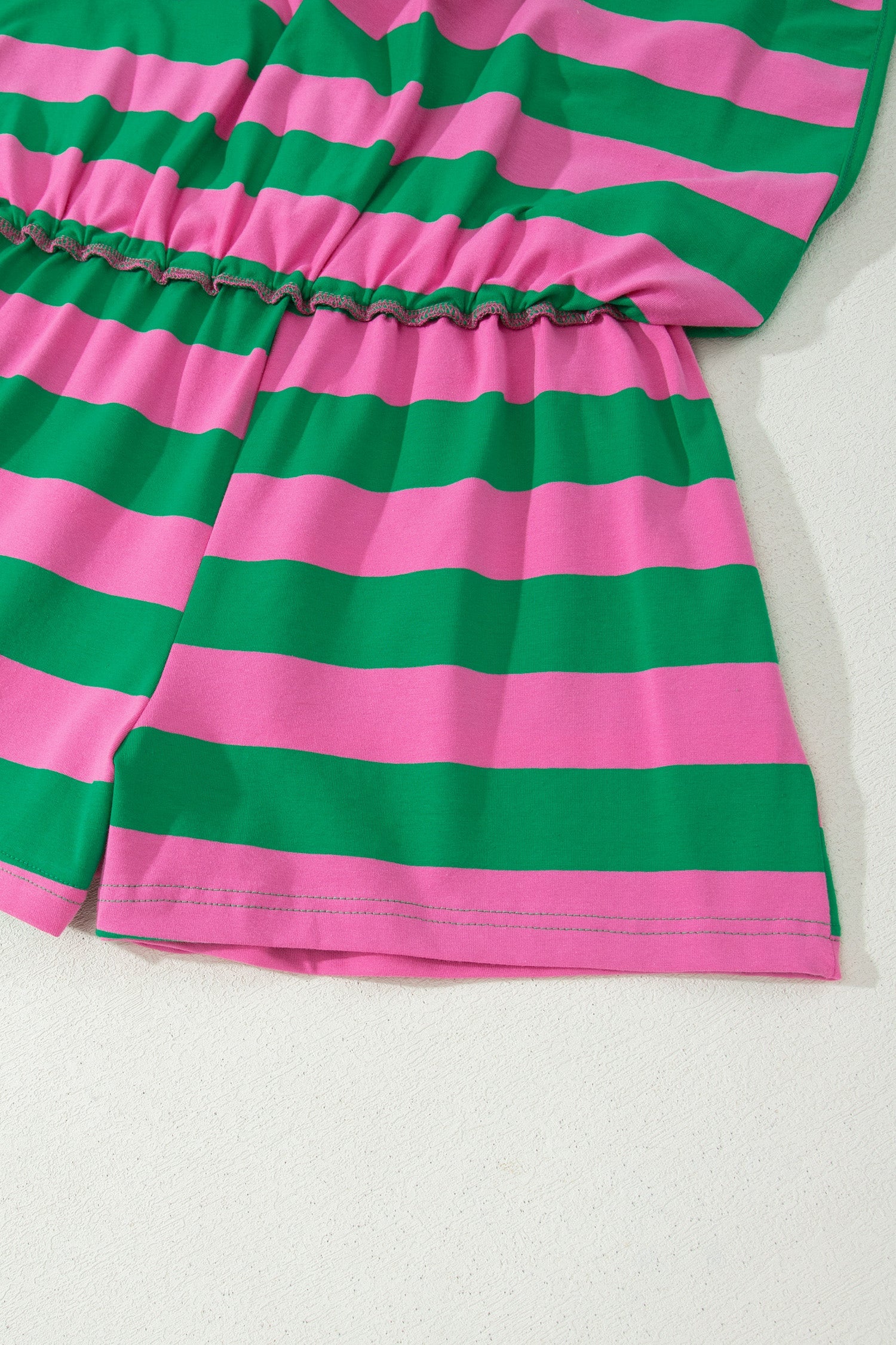 Yellow Stripe Dolman Tee and Drawstring Skort Athletic 2Pc Set