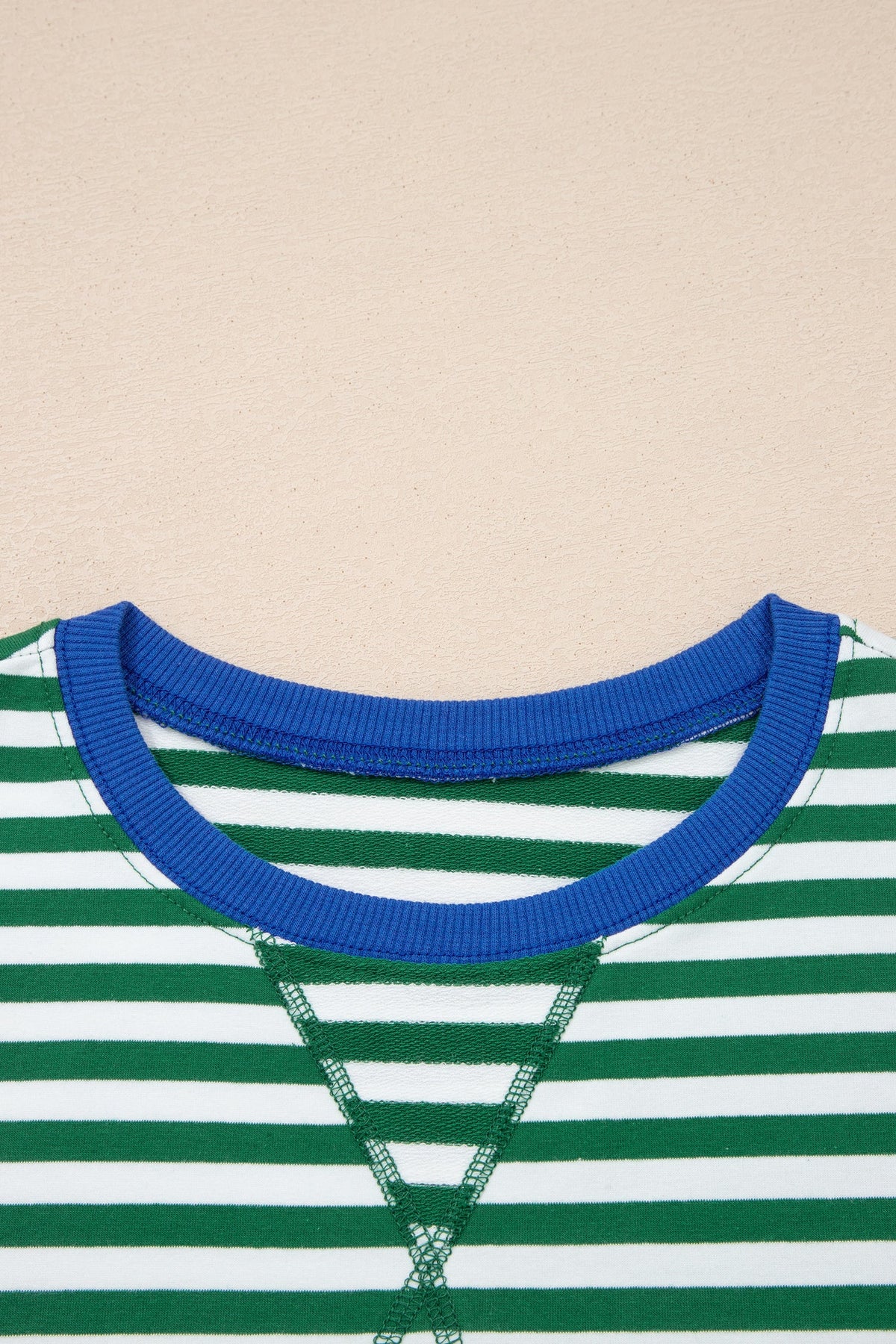 Stripe Terry Knit Top & Shorts Set