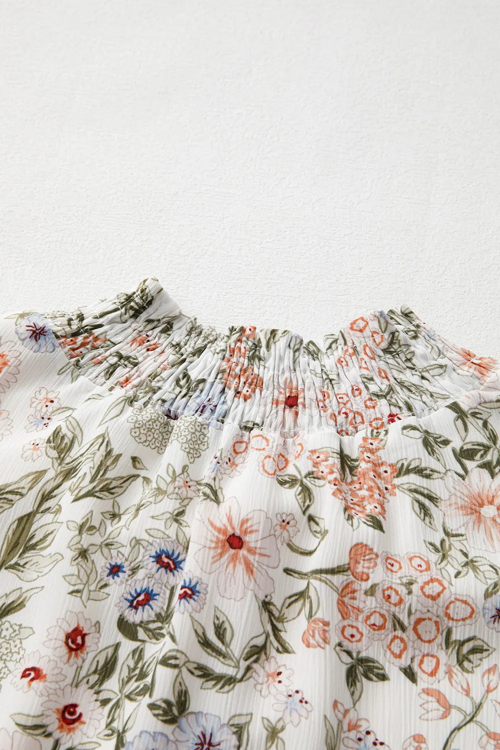 Floral Mock Neck Long Sleeve Mini Dress
