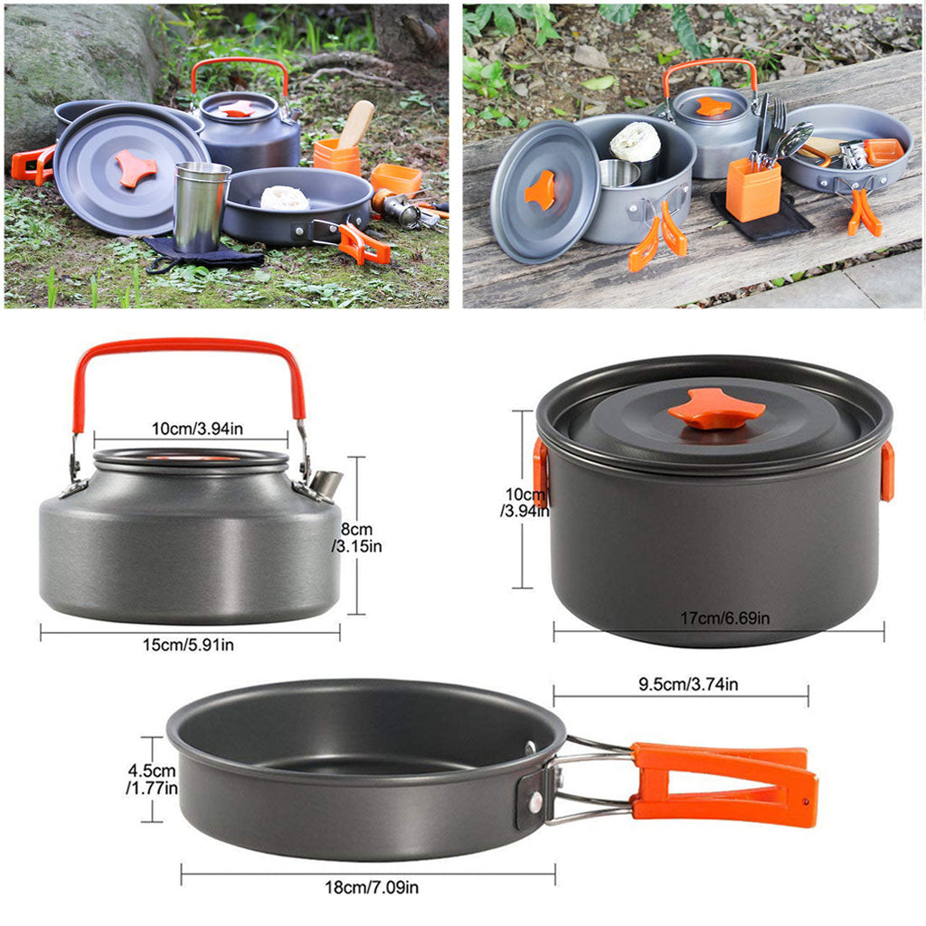 Outdoor Cooking Pot Set for Hiking and Camping