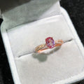 Colorfast High-end 18K Gold-plated Ring With Natural Amethyst