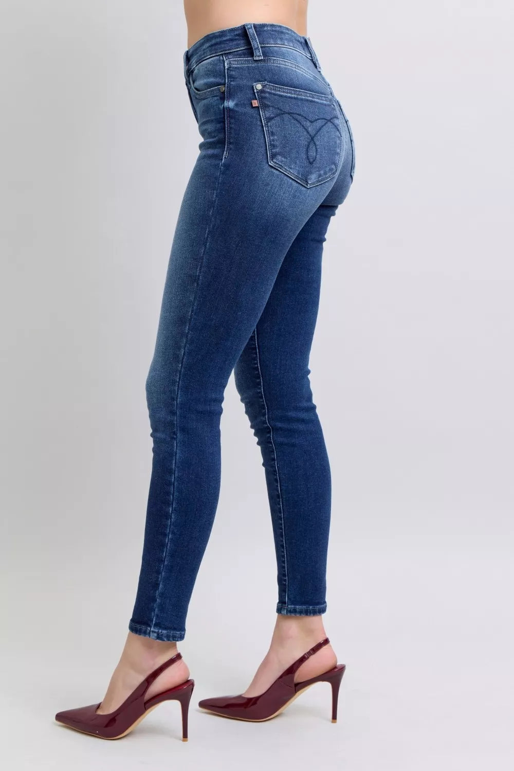 Judy Blue Full Size Washed Thermal Skinny Jeans Plus Size
