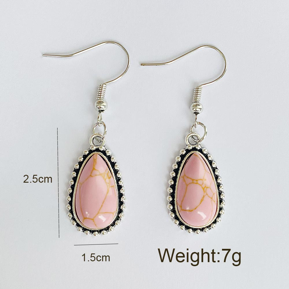 Ethnic-style Vintage Turquoise Earrings For Women