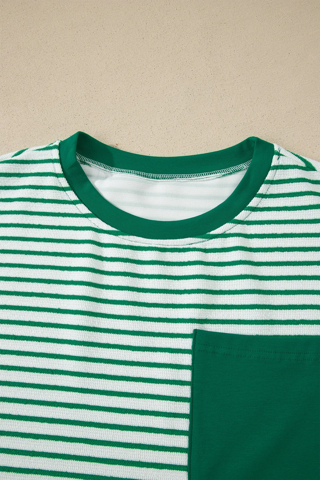 Tilly Stripe Tee & Pants Set - Green & White Casual Loungewear