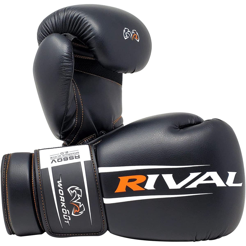 RIVAL Boxing RS60V 2.0 Workout Sparring Gloves Hook and Loop Closure - Bigger Punching Surface for Maximum Protection