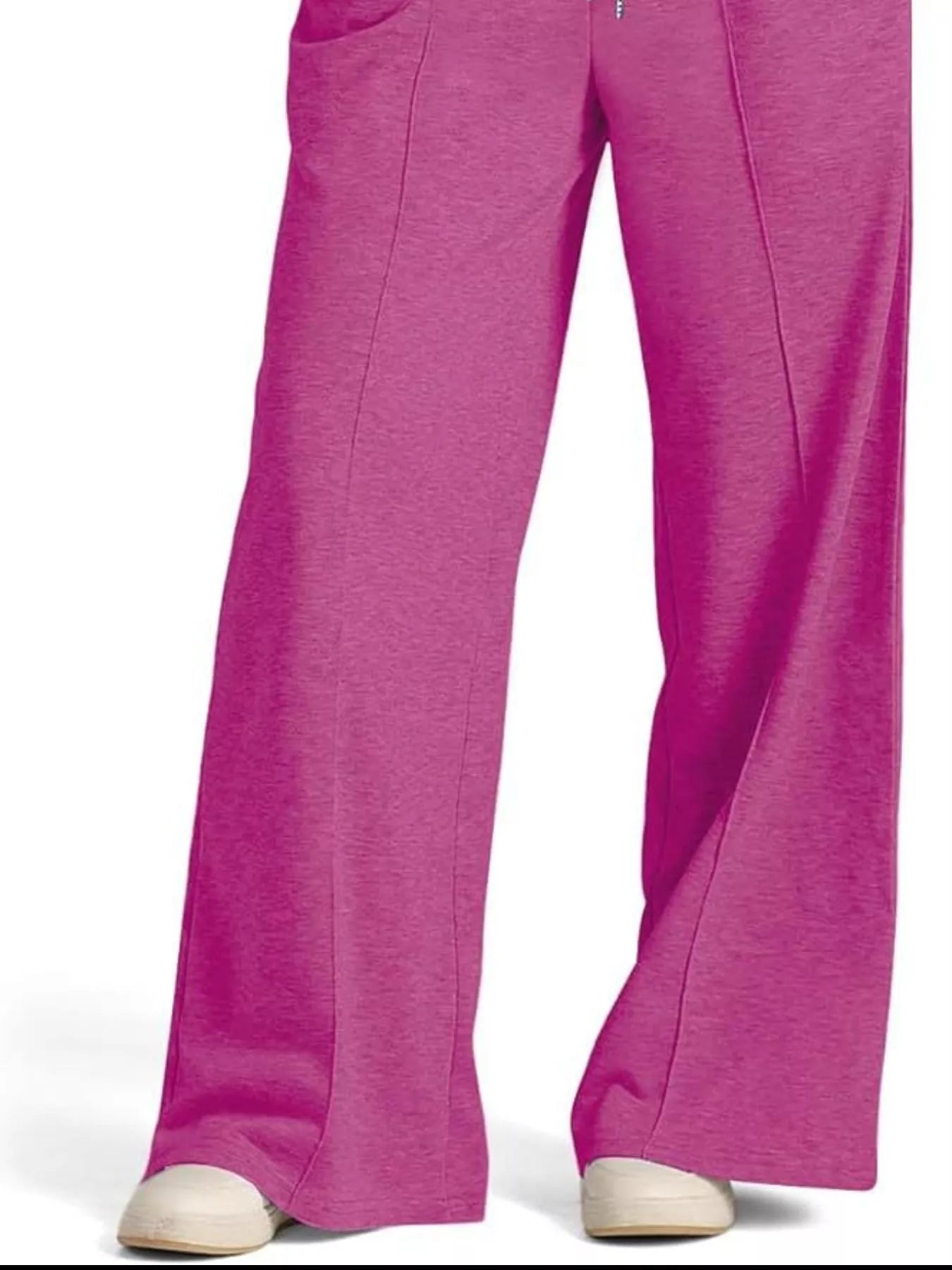 Women's Wide Leg Drawstring Lounge Pants with Pockets