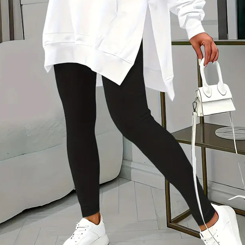 Women's 2-Piece Letter Print Hooded Sweatshirt & Legging Set - Image 2