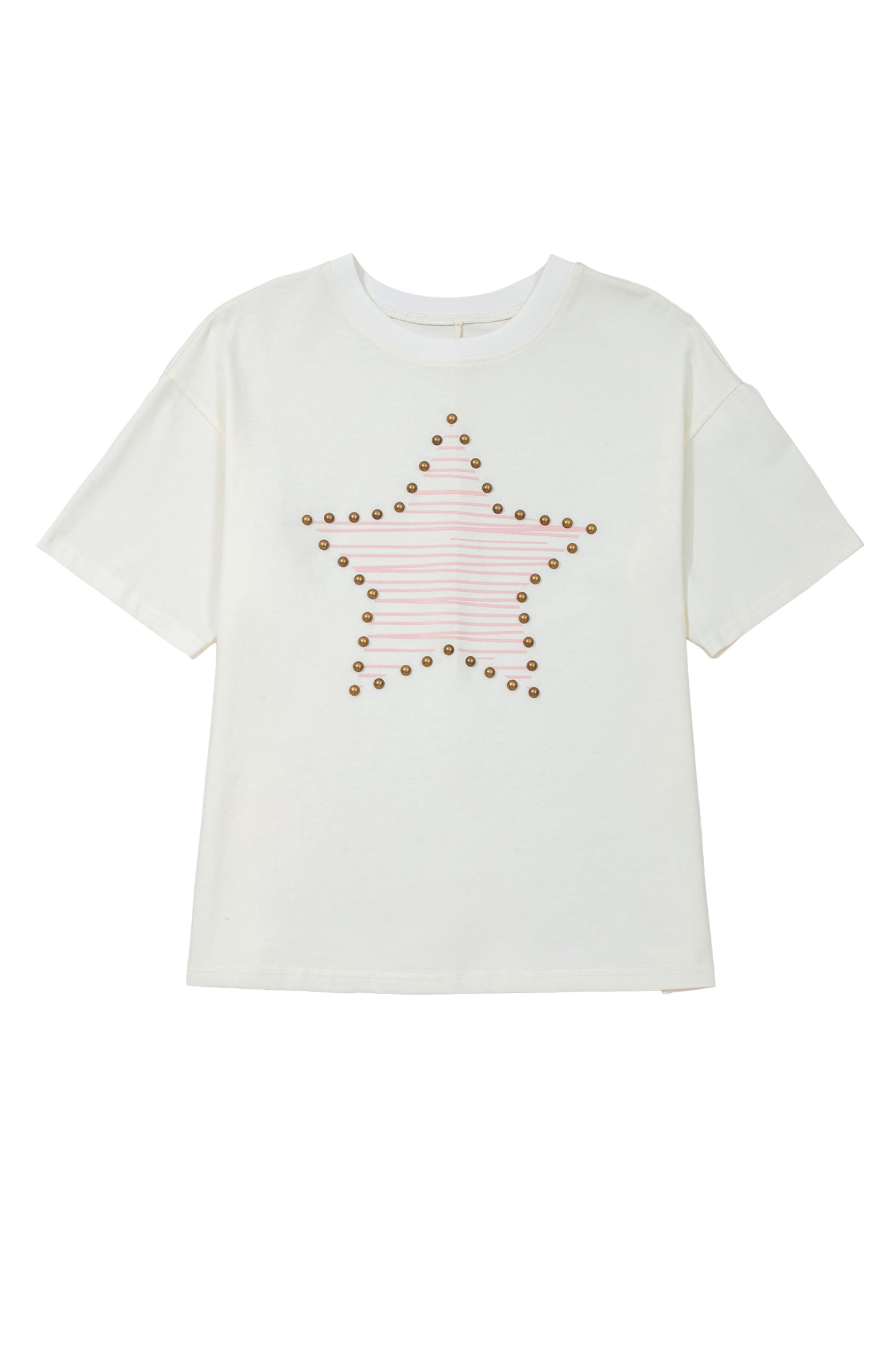 Western Star Studded Detail Short Sleeve Top