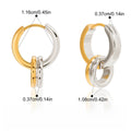 18K Gold Double Crossover Hoop Earrings - Minimalist Luxury