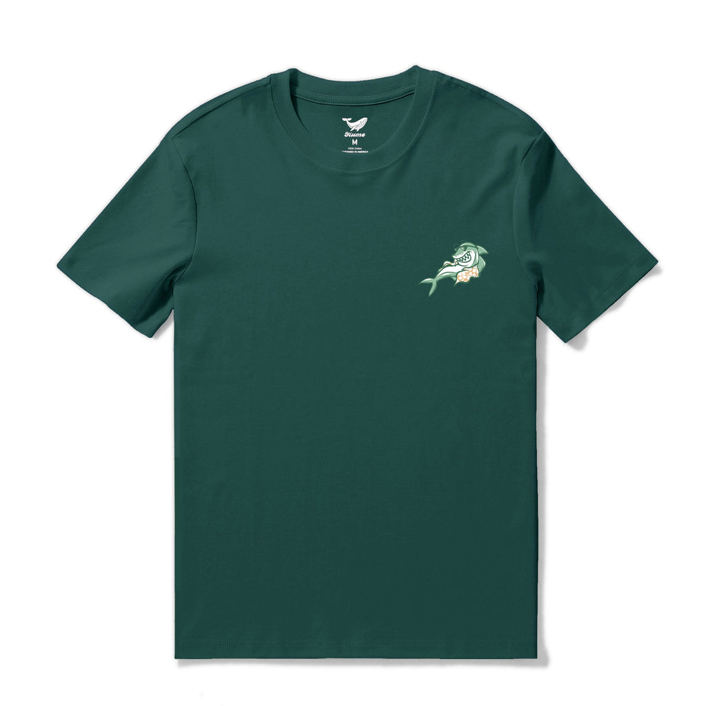 Do Not Disturb Graphic Crew Neck Tee in Dark Green