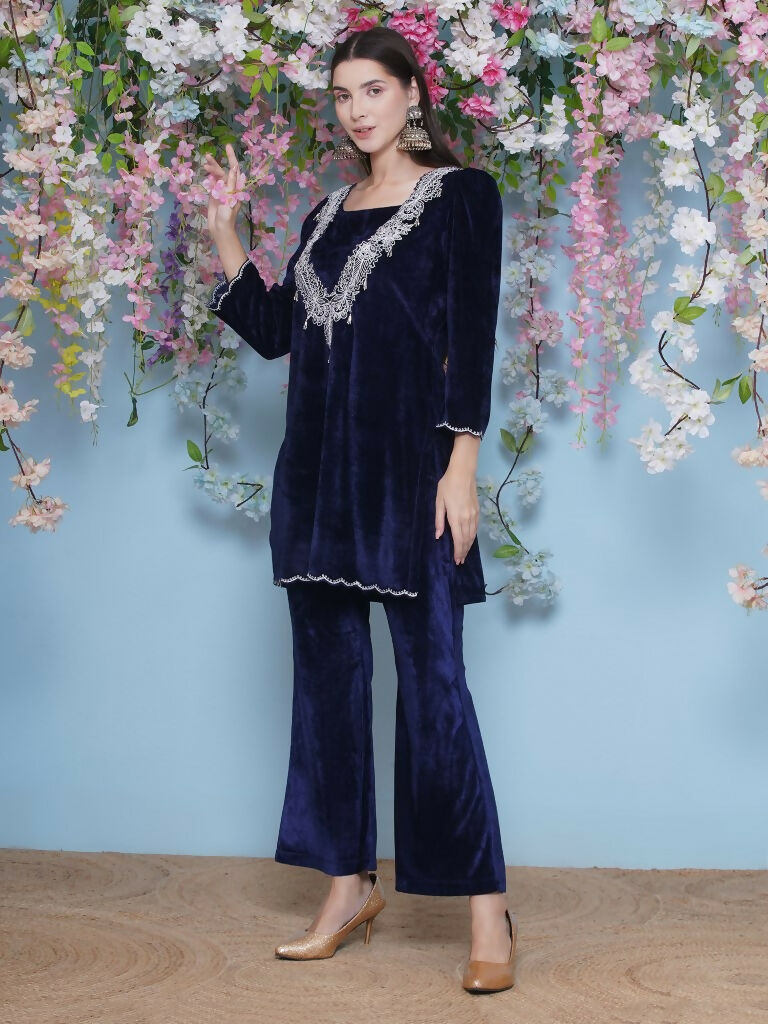 Joban Fashion Navy Blue Coord Set with inner