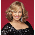 Raquel Welch Celebrity mid-length wavy wig in multi-tonal blonde with a lace front