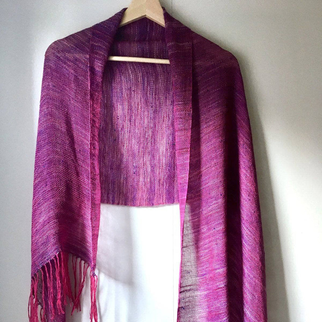 Celestial Silk Beaded Shawl Weaving Kit - DIY Craft Project