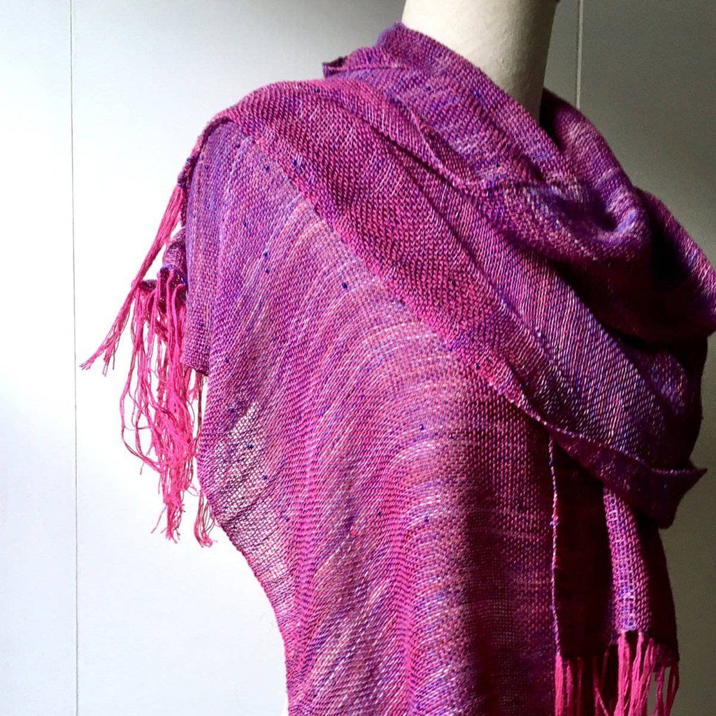 Celestial Silk Beaded Shawl Weaving Kit - DIY Craft Project