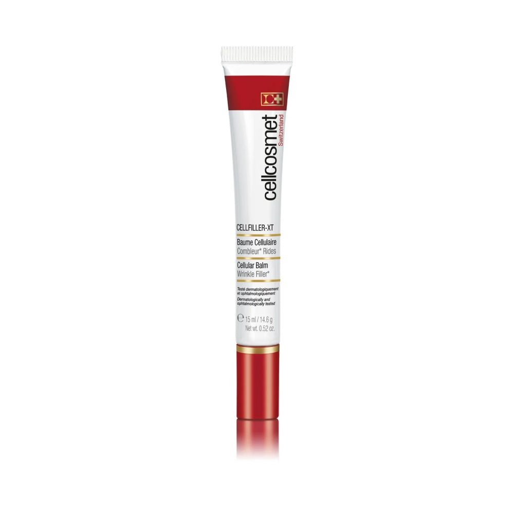Cellcosmet Cellfiller-XT cellular balm for wrinkle filling in white and red packaging