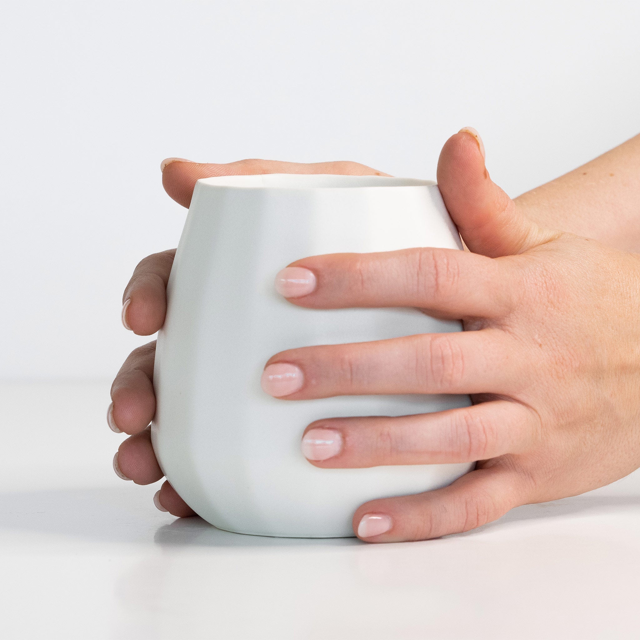 Matte Black Ceramic Stemless Wine Glass Set of 2 - Image 4