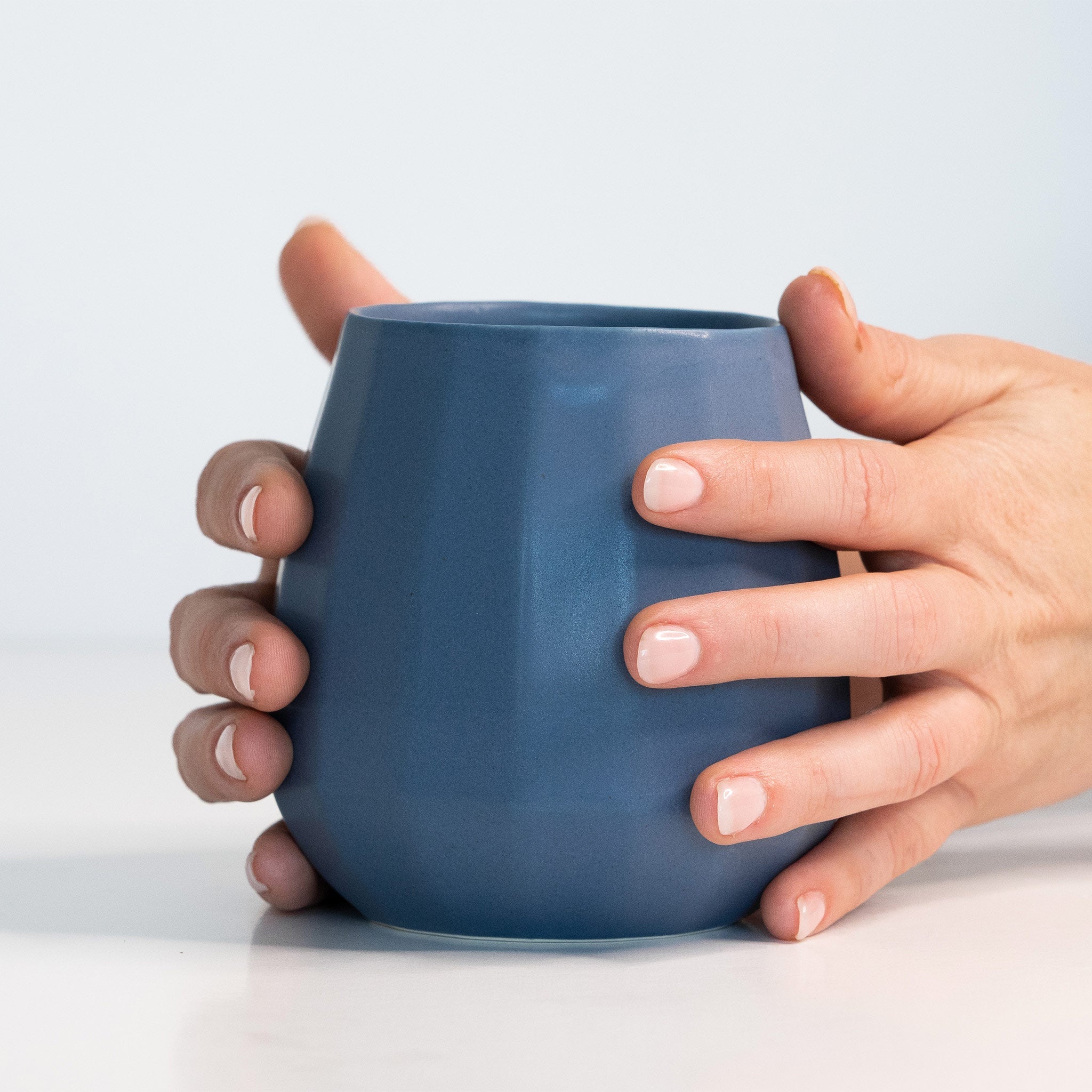 Matte Black Ceramic Stemless Wine Glass Set of 2 - Image 9