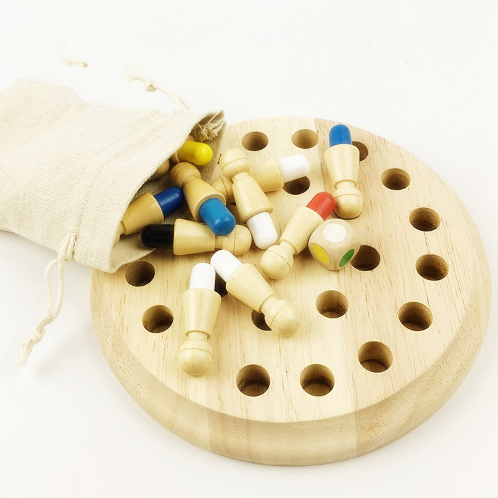 Wooden Memory Chess Puzzle Toy