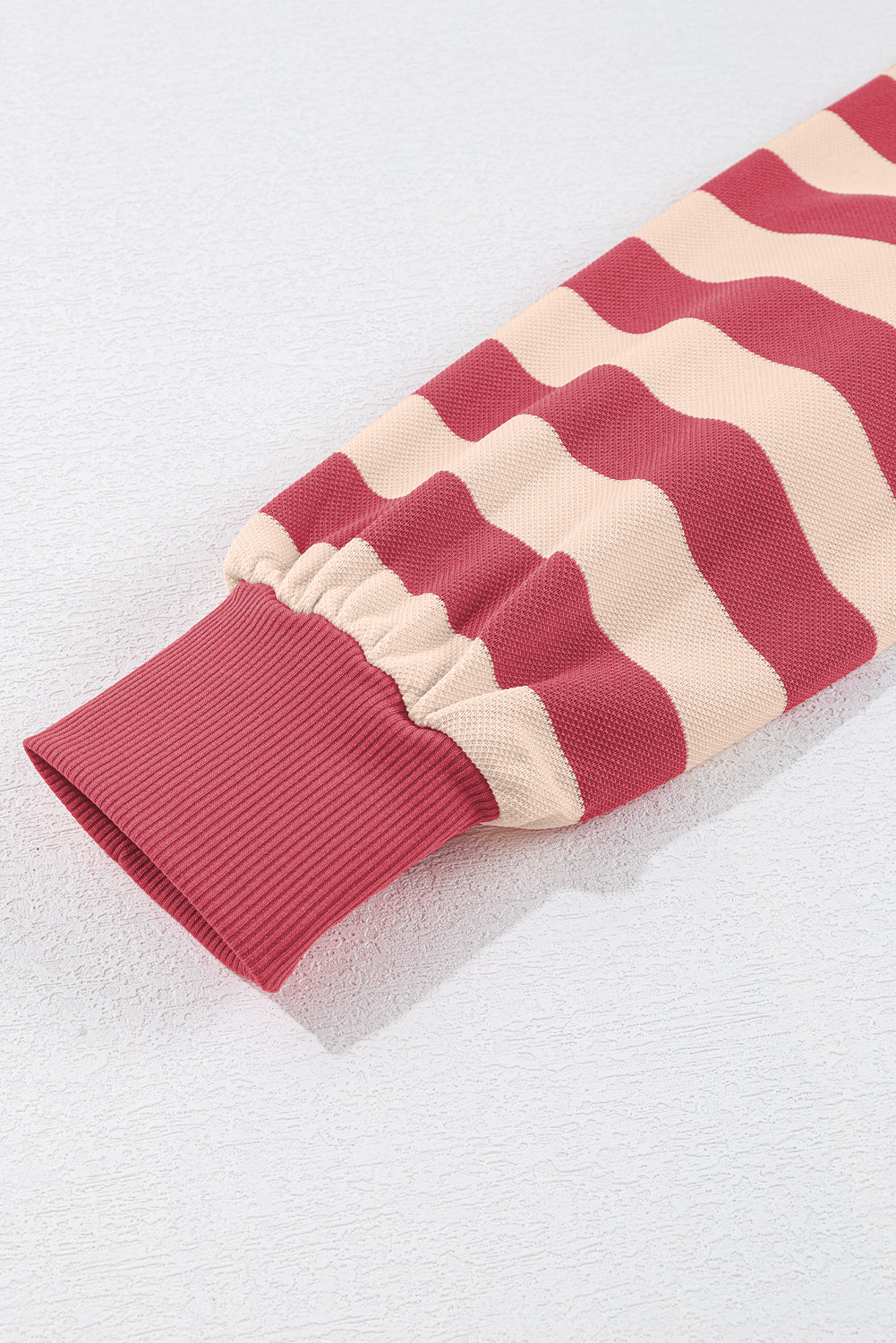 Contrast Striped Collar Long Sleeve Mini Dress in Knit Fabric
