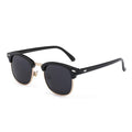 Semi-Rimless Retro Polarized Sunglasses UV400 Unisex Eyewear
