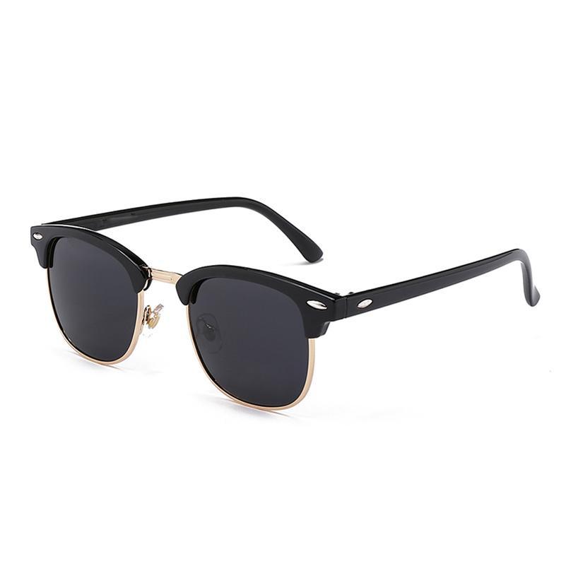 Semi Rimless Retro Classic Polarized Sunglasses, UV400