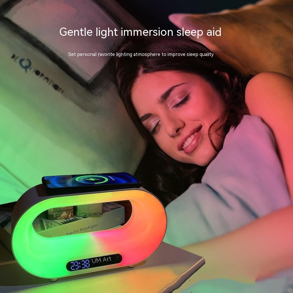 3-in-1 Smart RGB Desk Lamp with Wireless Charger and Alarm Clock