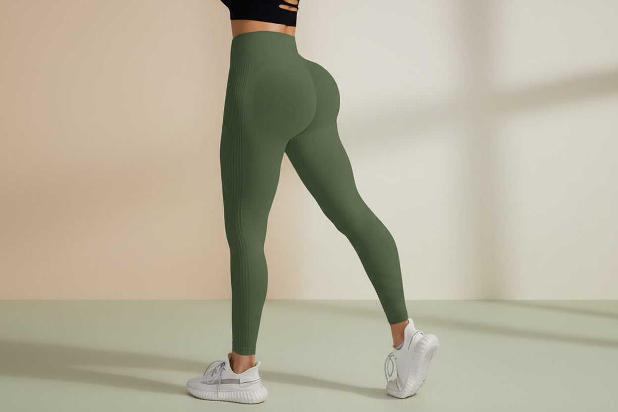 Women High-Waisted Seamless Yoga Pants Tummy Control Leggings - Image 8