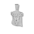 Moissanite Jesus Head Piece Pendant 925 Sterling Silver